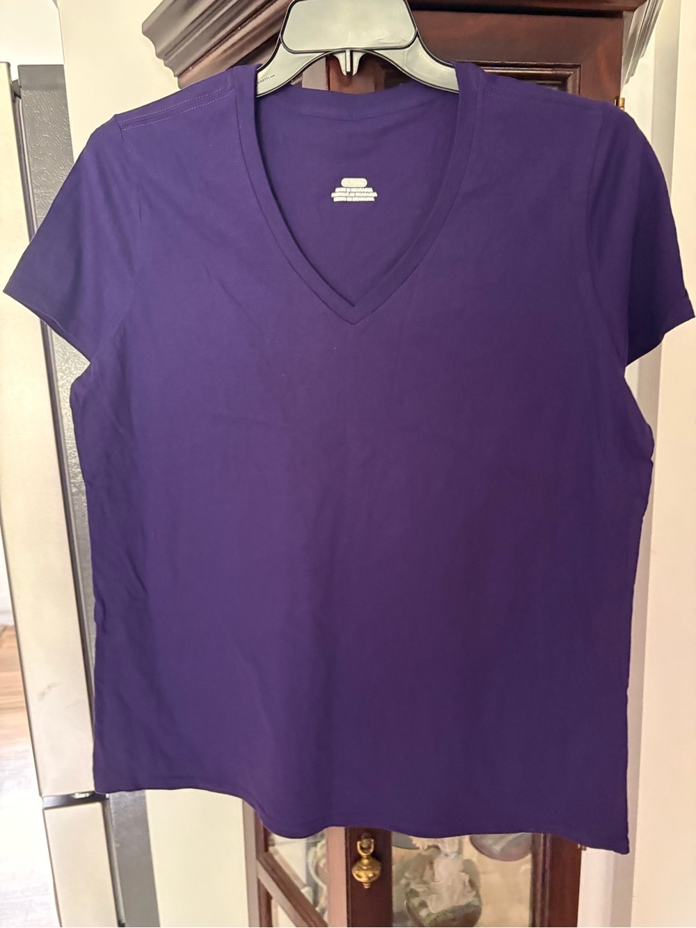 Classic V-Neck Women's Top in Deep Purple